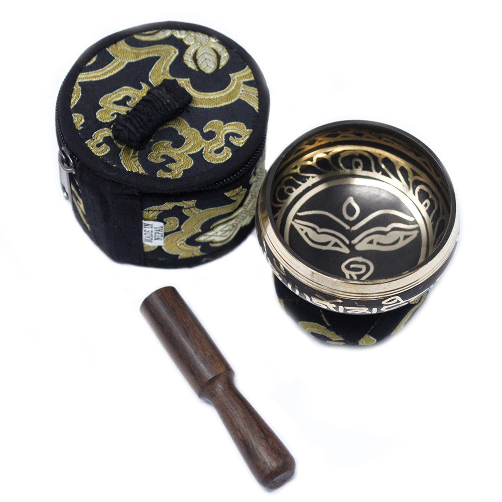 Mini Singing Bowl Gifts Sets Singing Bowl Soul Inspired Black 