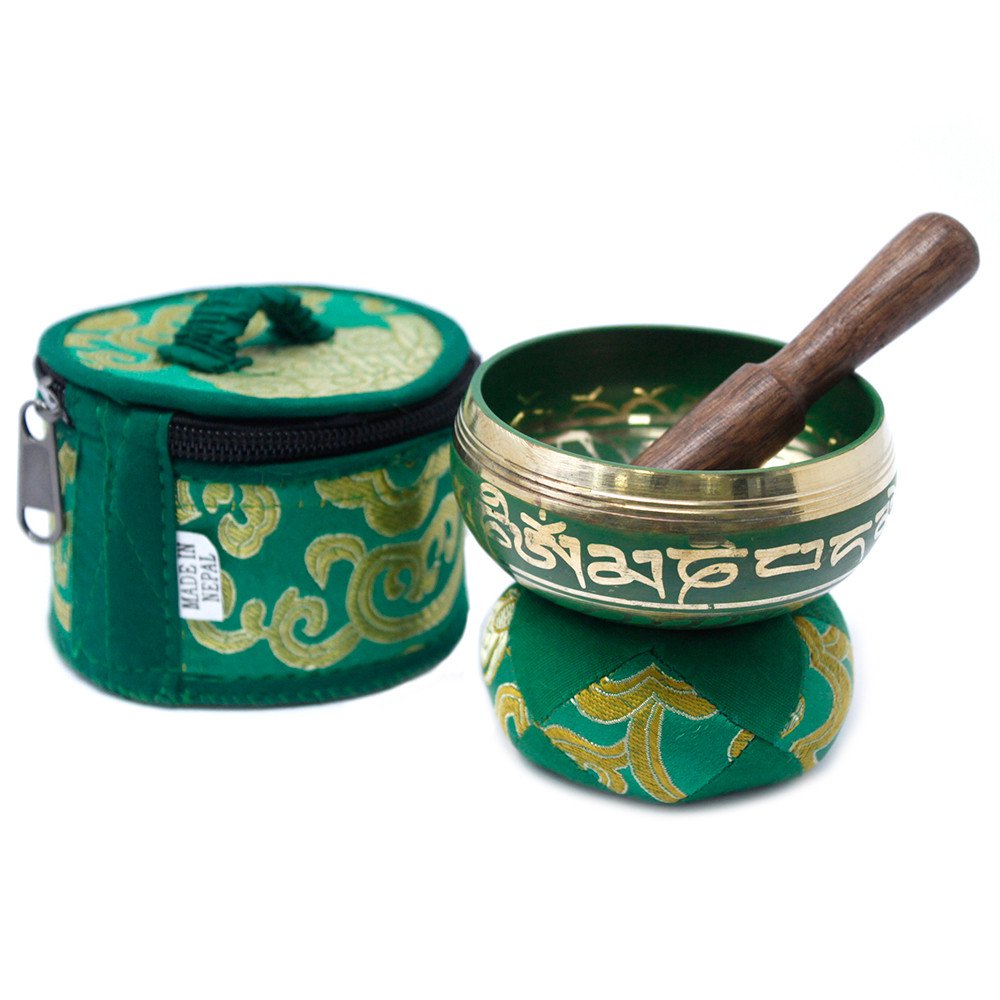 Mini Singing Bowl Gifts Sets Singing Bowl Soul Inspired Green 