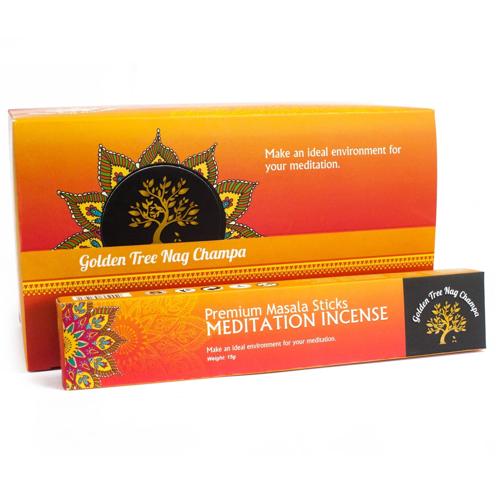 Premium Golden Tree Nag Champa Incense Sticks incense sticks Soul Inspired Meditation 