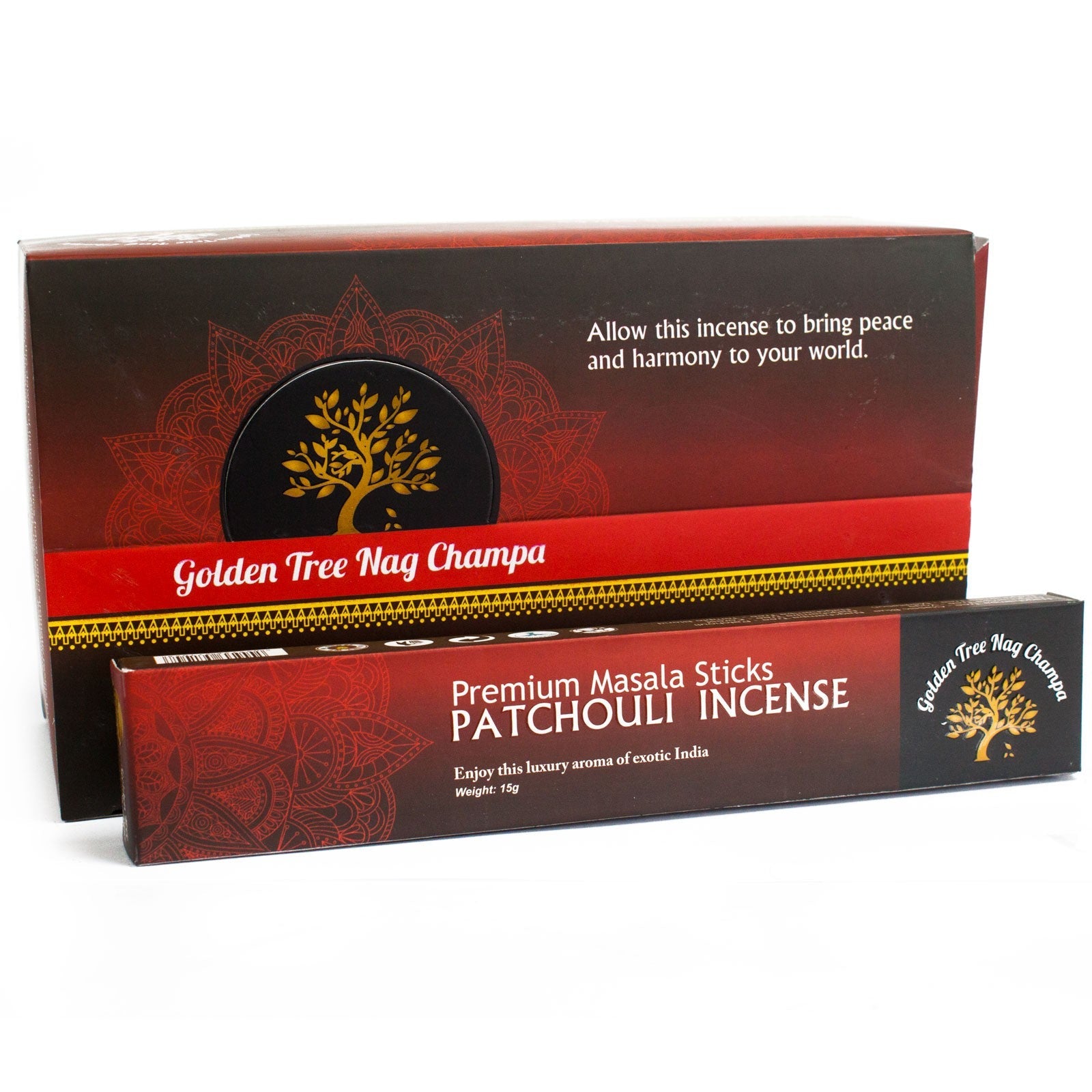Premium Golden Tree Nag Champa Incense Sticks incense sticks Soul Inspired Patchouli 
