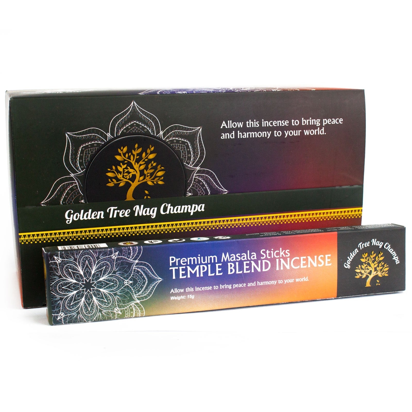 Premium Golden Tree Nag Champa Incense Sticks incense sticks Soul Inspired Temple Blend 
