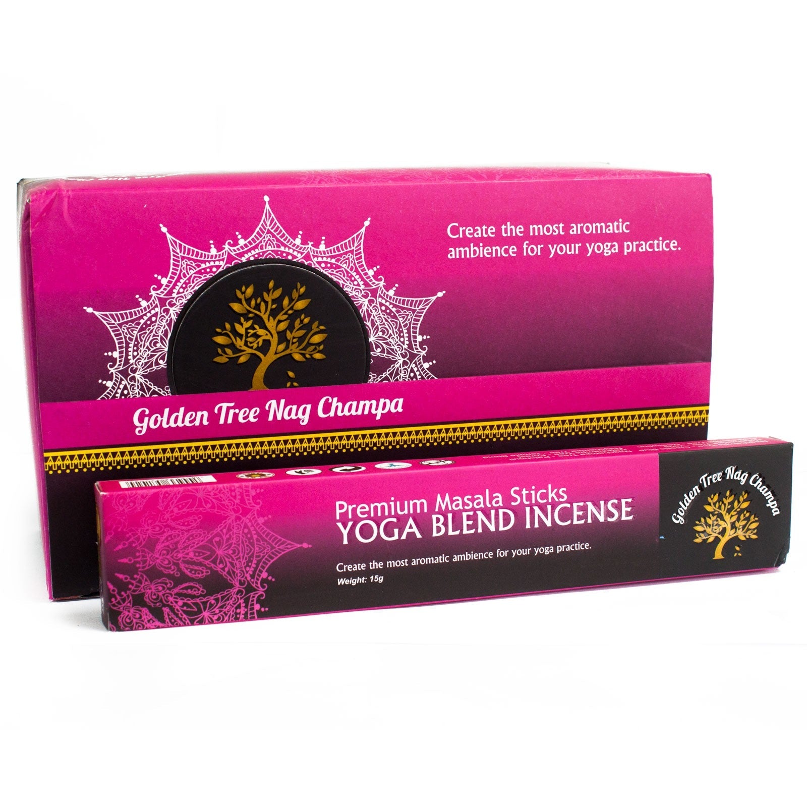 Premium Golden Tree Nag Champa Incense Sticks incense sticks Soul Inspired Yoga Blend 