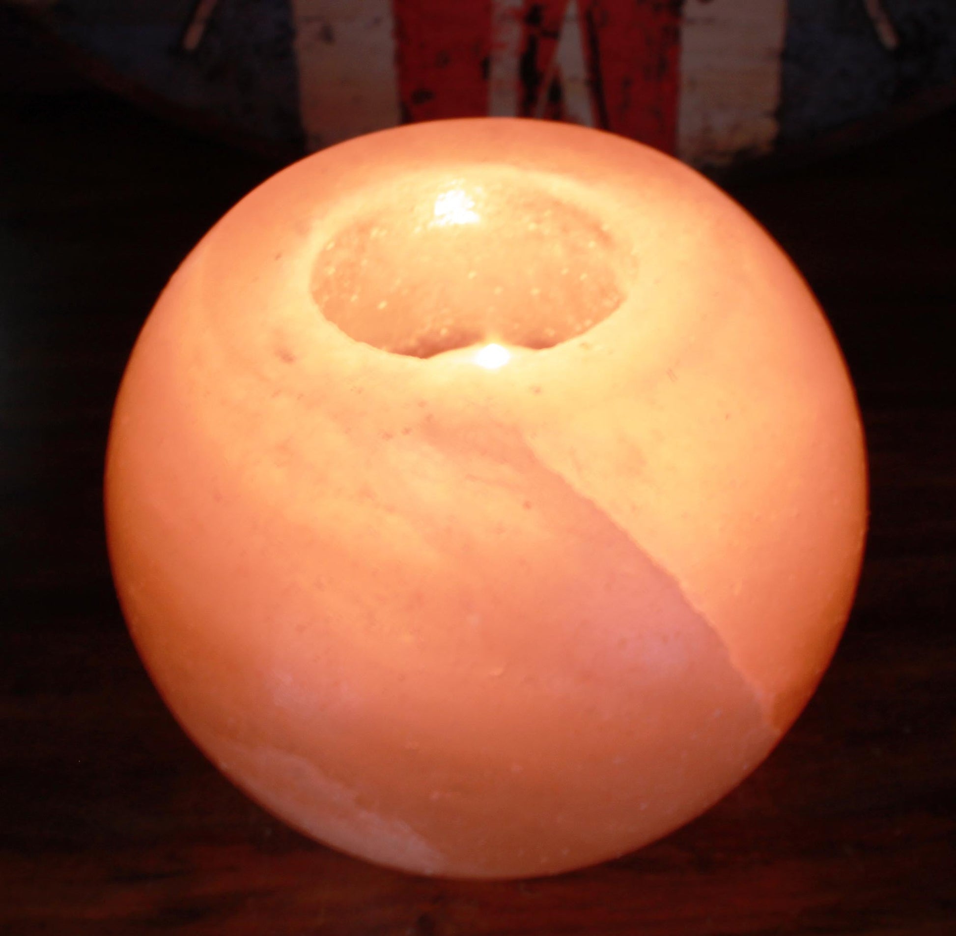Premium Himalayan Salt Candle Holder - Round Candle Holder Soul Inspired 
