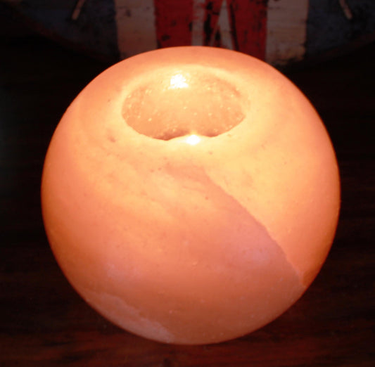 Premium Himalayan Salt Candle Holder - Round Candle Holder Soul Inspired 