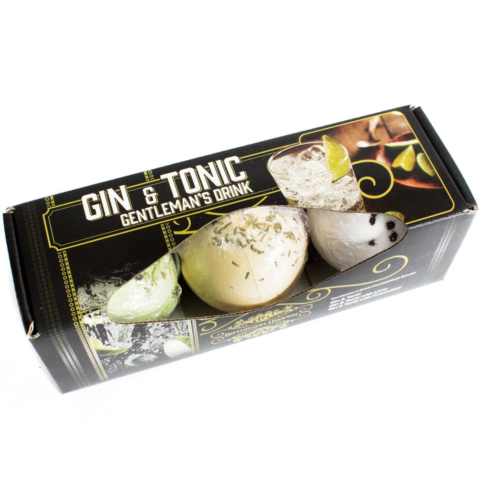 Set of 3 Cocktail Bath Bombs Bath Bomb Soul Inspired Gin & Tonic 