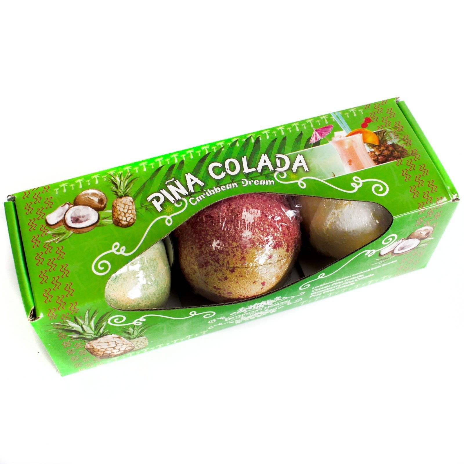 Set of 3 Cocktail Bath Bombs Bath Bomb Soul Inspired Pina Colada 