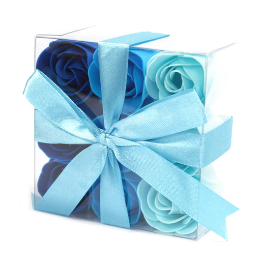 Set of 9 Soap Roses Soap Flowers Soul Inspired Blue Wedding 