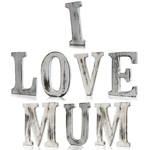 Shabby Chic Letters & Symbols Shabby Chic letters Soul Inspired I LOVE MUM 
