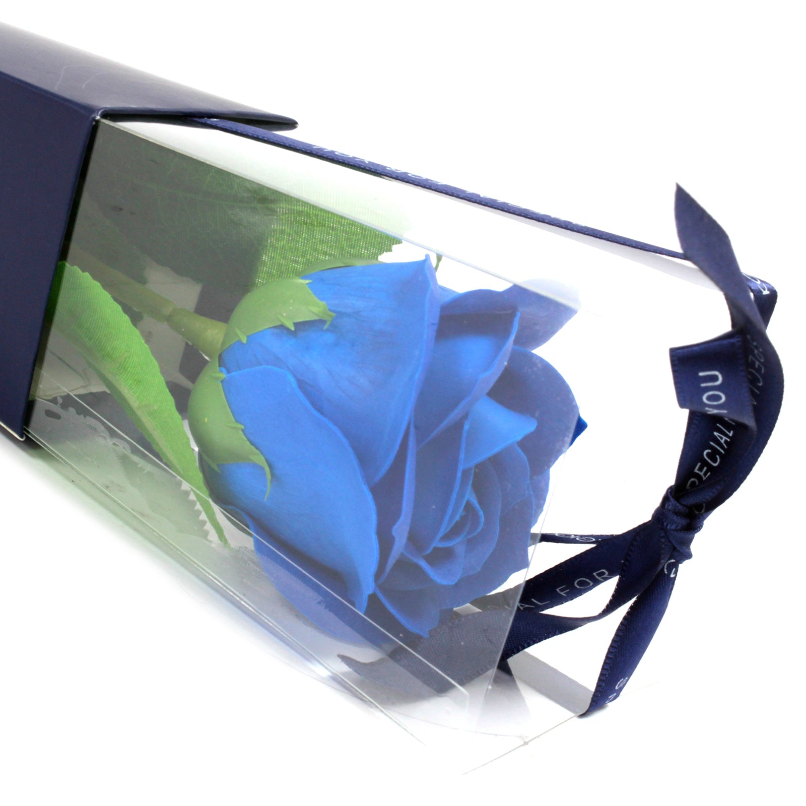 Single Soap Roses Soap Flowers Soul Inspired Blue 