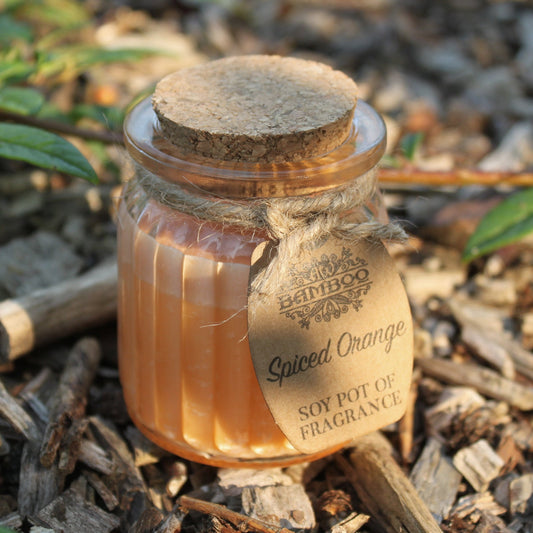 Soya Bean Fragrance Candles - Twin Pack Soy Pot Of Fragrance Candle Soul Inspired Spiced Orange 