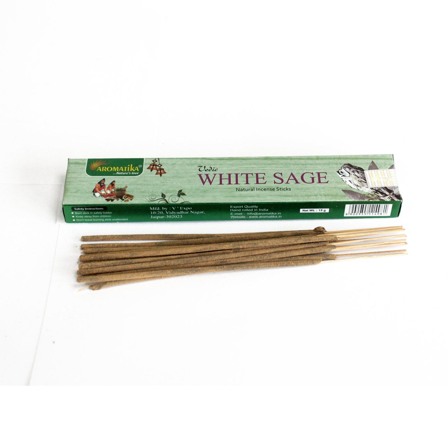 Vedic Natural Incense Sticks Incense Sticks Soul Inspired White Sage 