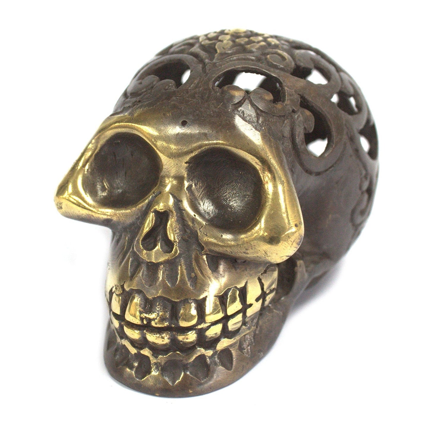 Vintage Brass Skull Brass Fengshui Soul Inspired Medium 