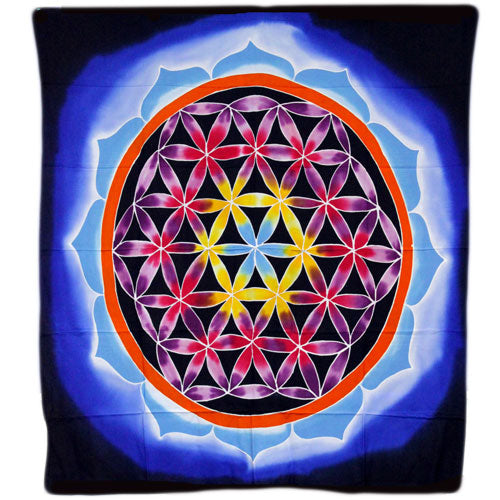Wax Batik Wall Hangings Wax Batik Wall Hangings Soul Inspired Flower of Life and Love 