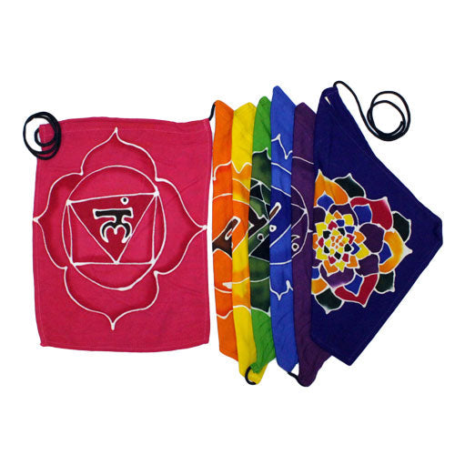 Wax Batik Wall Hangings Wax Batik Wall Hangings Soul Inspired Seven Flags - Chakra 