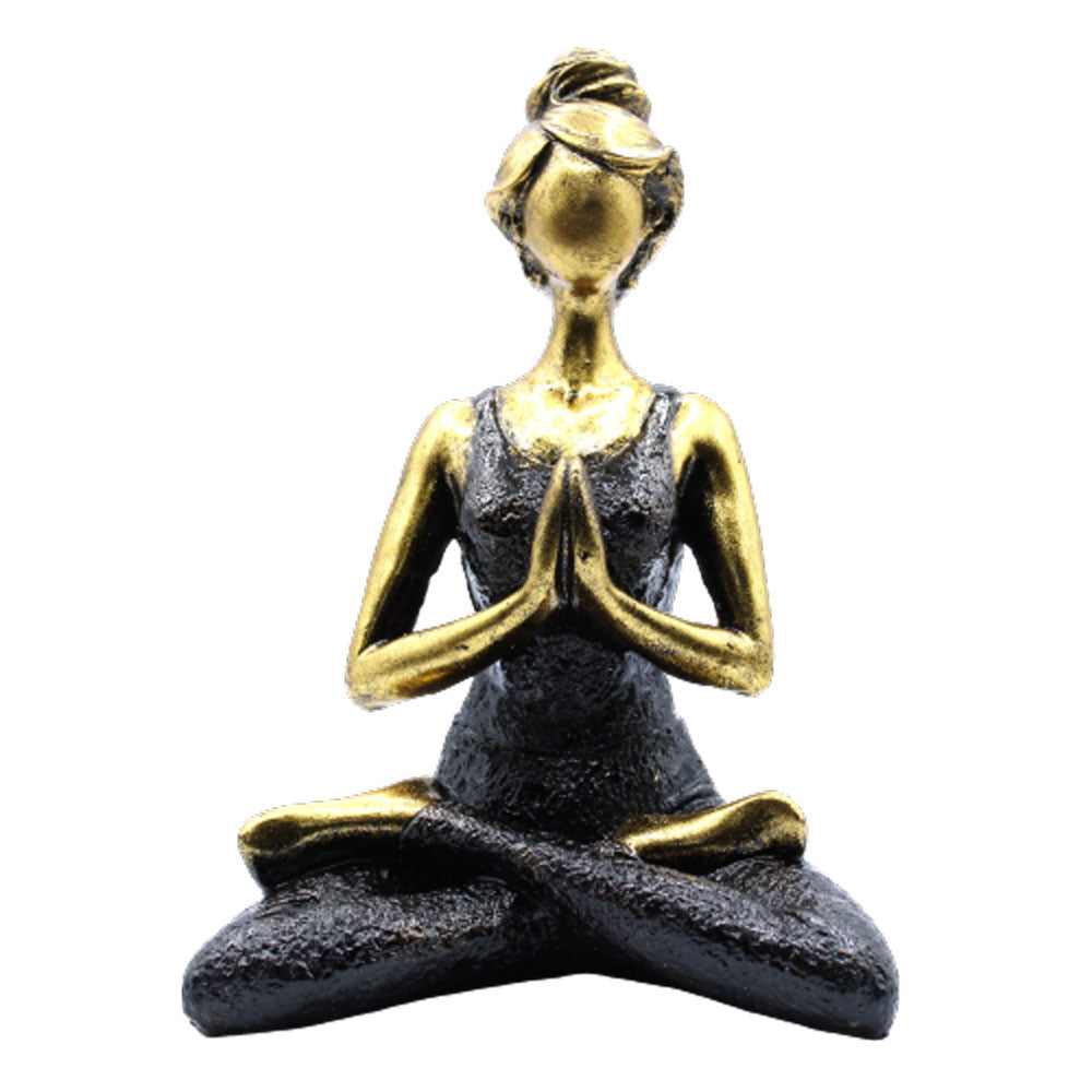 Yoga Lady Figures | Yoga Figurines Ornaments Soul Inspired Bronze & Black 