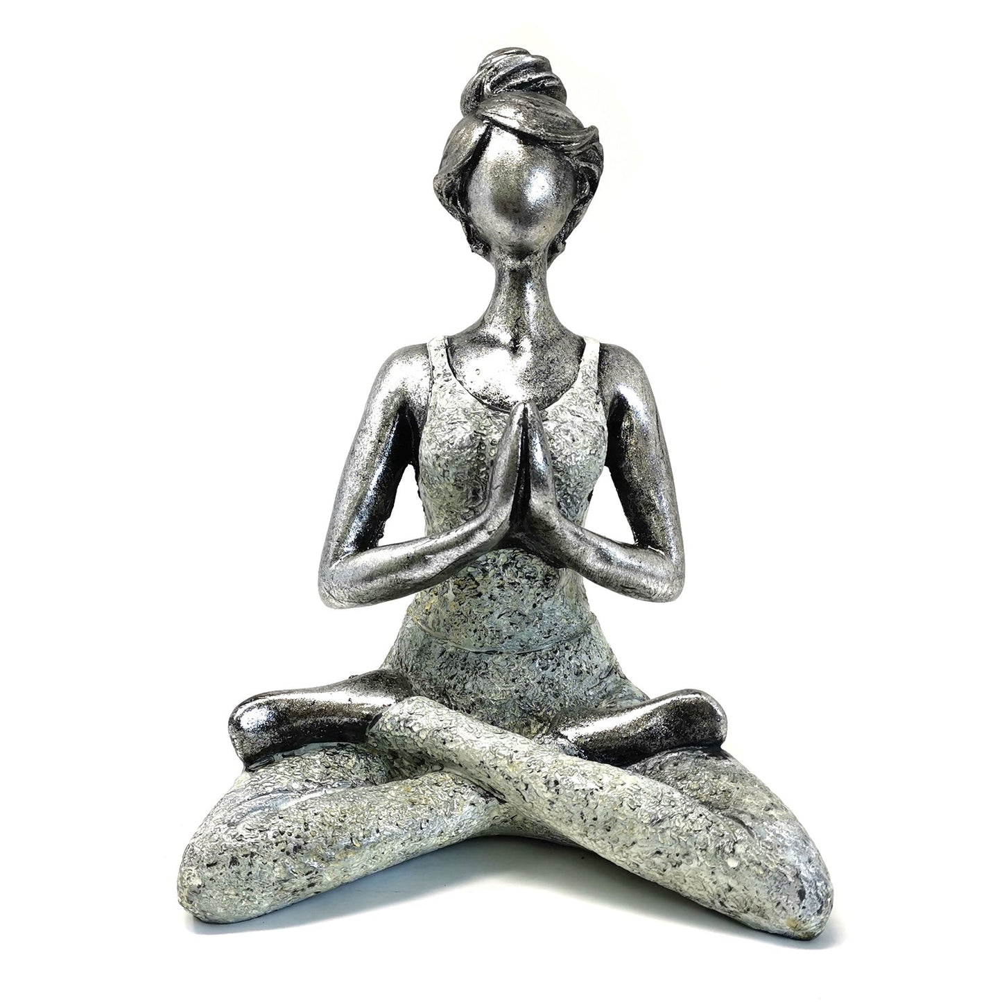 Yoga Lady Figures | Yoga Figurines Ornaments Soul Inspired Silver & White 